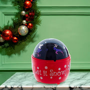 Kurt Adler 5-Inch Battery-Operated USB Night Light Projector with Red Base