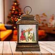 Kurt Adler Kurt Adler 10.4-Inch Battery-Operated Light Up Santa Water Lantern with Projector
