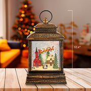 Kurt Adler Kurt Adler 10.4-Inch Battery-Operated Light Up Santa Water Lantern with Projector