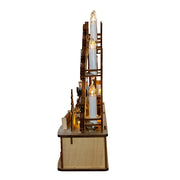 Kurt Adler 17.72-Inch Wooden LED Light-Up Christmas Village With Candle