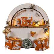 Kurt Adler 7.87-Inch Wooden LED Light-Up Santa Musical Christmas Village