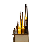 Kurt Adler 9.8-Inch Battery Operated LED Lighted Christmas Tree Village