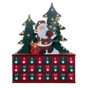 Kurt Adler 15.75-Inch Battery Operated Wooden LED Lighted Advent Calendar