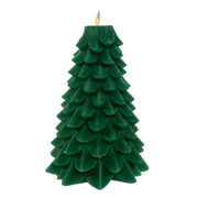 Kurt Adler 9-Inch Battery Operated Green Christmas Tree Candle with LED Flicker Flame
