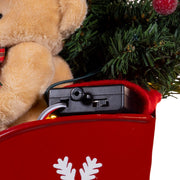 Kurt Adler 24-Inch Battery Operated Musical LED Santa in Metal Sleigh Table Piece