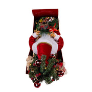 Kurt Adler 24-Inch Battery Operated Musical LED Santa in Metal Sleigh Table Piece
