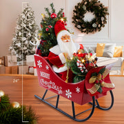 Kurt Adler 24-Inch Battery Operated Musical LED Santa in Metal Sleigh Table Piece