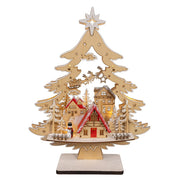 Kurt Adler 15-Inch Battery Operated 10-Light Tree With Village Scene