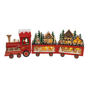 Kurt Adler 22.24-Inch Battery Operated LED Lighted Truck With Santa and Home Scene Table Piece