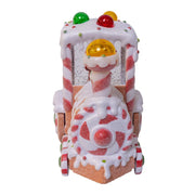 Kurt Adler 7.5-Inch Battery Operated USB LED Lighted Santa Train Lantern with Spinning Glitter Water.