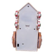 Kurt Adler 7.5-Inch Battery Operated USB LED Lighted Santa Train Lantern with Spinning Glitter Water.