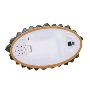 Kurt Adler 13.4-Inch Battery Operated USB LED Lighted Santa and Deer Tree Topper with Spinning Glitter Water