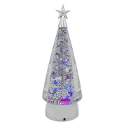 Kurt Adler 11.5-Inch Battery-Operated USB LED Rotating Christmas Tree