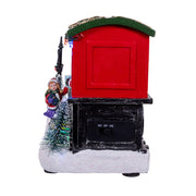 Kurt Adler 5.3-Inch Battery Operated Lighted Musical Santa Train Table Piece