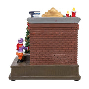 Kurt Adler Battery Operated Animated Fireplace Scene with Santa and Tree