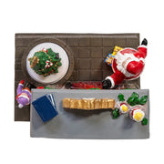 Kurt Adler Battery Operated Animated Fireplace Scene with Santa and Tree