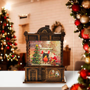 Kurt Adler  5.84-Inch Battery Operated Lighted Santa Fireplace Water Lantern House