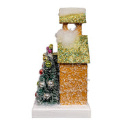 Kurt Adler 8.75-Inch Battery Operated LED Lighted Gold Paper House Table Piece