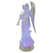 Kurt Adler 13.25-Inch Battery-Operated USB LED Lighted Angel With Horn Water Globe