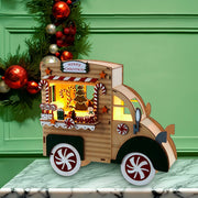 Kurt Adler 10-Inch Battery-Operated Lit Merry Christmas Gingerbread Truck