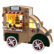 Kurt Adler 10-Inch Battery-Operated Lit Merry Christmas Gingerbread Truck