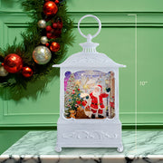 Kurt Adler 10-Inch Battery Operated Warm White LED Lighted Santa With Gifts Lantern