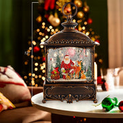 Kurt Adler 12-Inch Battery Operated Warm White LED Lighted Santa With Animals Lantern