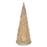 Kurt Adler 13-Inch Battery Operated Lighted LED Iridescent Tabletop Christmas Tree