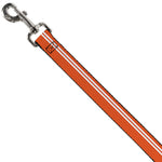 Dog Leash - Racing Stripe Orange/White