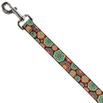 Dog Leash - Boho Mandala Burgundy/Yellow/Turquoise/Orange