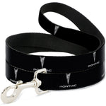 Dog Leash - Pontiac Black/Silver Logo REPEAT