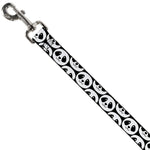 Dog Leash - Smiling Panda Repeat Black/White