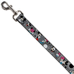 Dog Leash - Mickey & Minnie Peek-a-Boo Expressions Swirl Black/White
