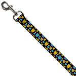 Dog Leash - Owls Black/Multi Neon