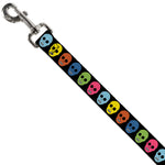 Dog Leash - Skulls Black/Multi Color