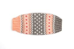 Peach Fairisle Dog Sweater