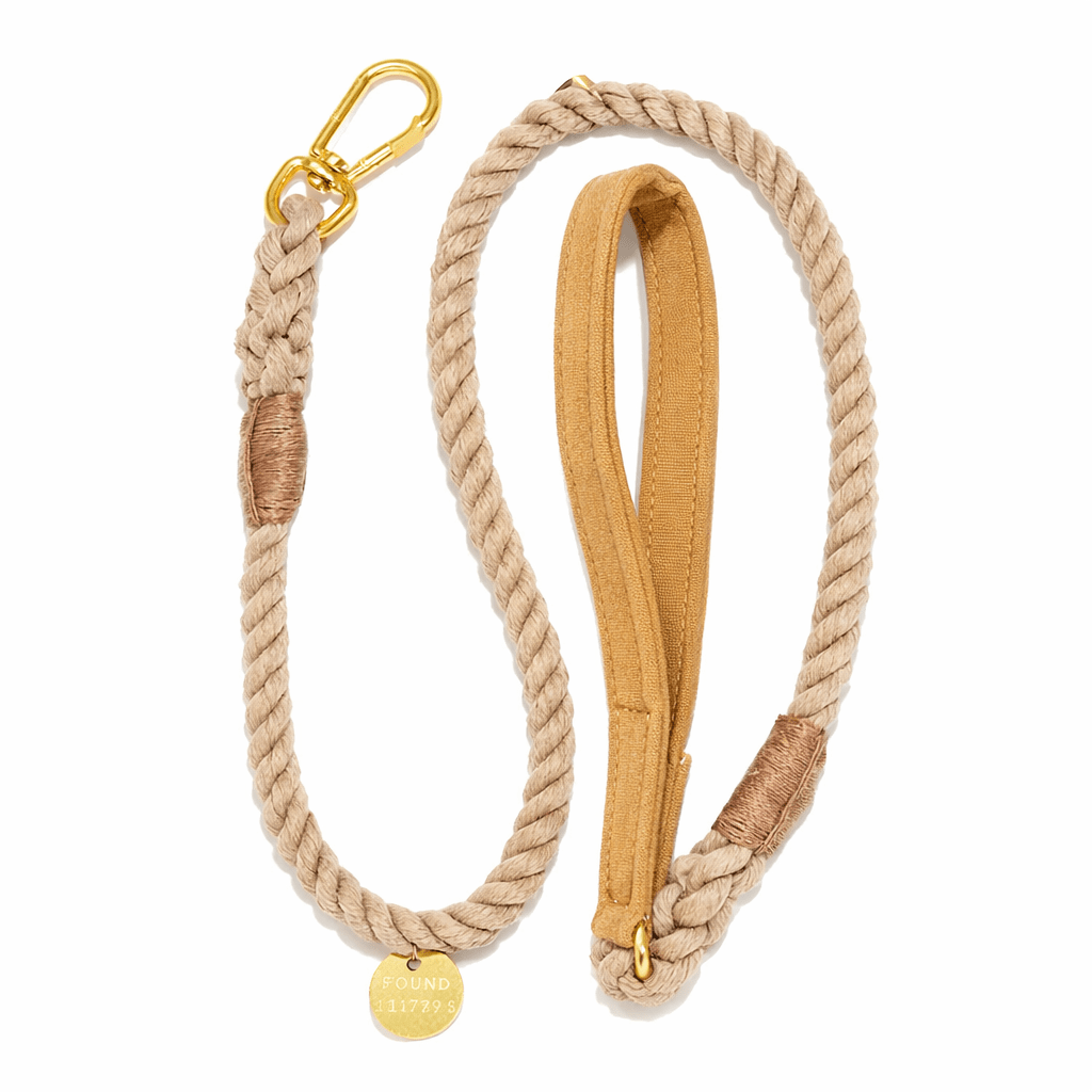 Standard 5ft Leads Premium Khaki Waxed Cotton Canvas Animal Leash