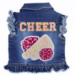 Cheer with Megaphone & Poms - Kids Denim Vest