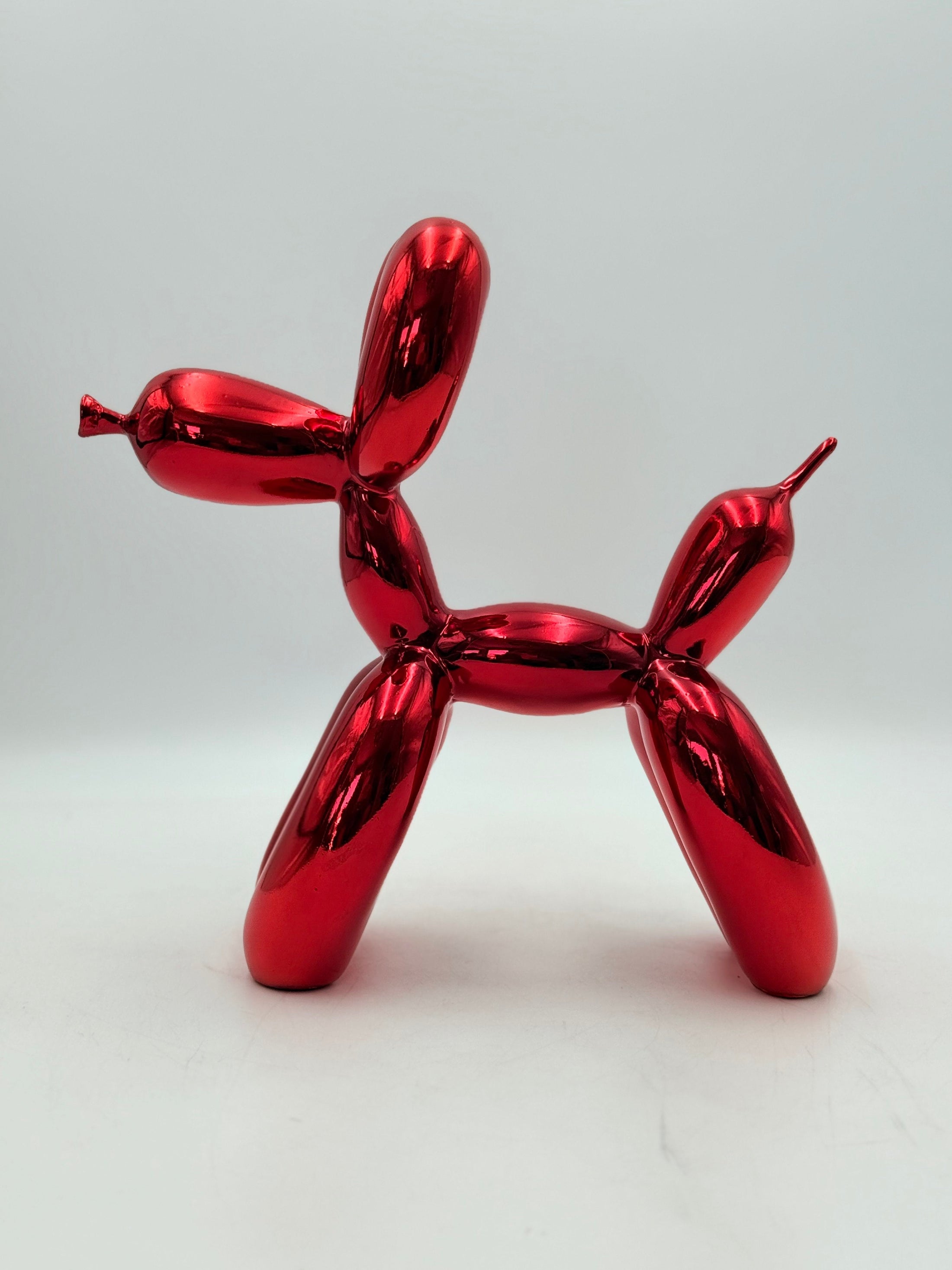 Balloon Dog Sculpture Set - Red Chrome Edition - red chrome balloon dog sculpture set, luxury sculpture, product image 5