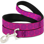 Dog Leash - Rotating Squares Pink/Purple