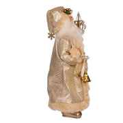 Kurt Adler 17-Inch Light Gold Santa with Staff and Bells