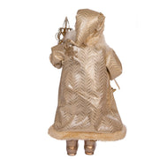 Kurt Adler 17-Inch Light Gold Santa with Staff and Bells