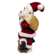 Kurt Adler 17-Inch KSA Kringles Santa with LED Fireplace Mantle