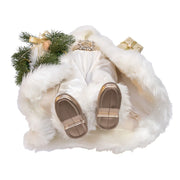 Kurt Adler  18-Inch  Kringles Cream Santa with Gift and Wreath