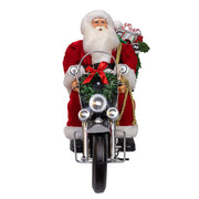 Kurt Adler whimsical 14-Inch Kringles Motorcycle Santa with Giftbag