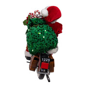 Kurt Adler whimsical 14-Inch Kringles Motorcycle Santa with Giftbag