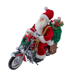 Kurt Adler whimsical 14-Inch Kringles Motorcycle Santa with Giftbag