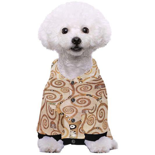 Klimt Tree of Life, Stoclet Frieze Button Hoodie