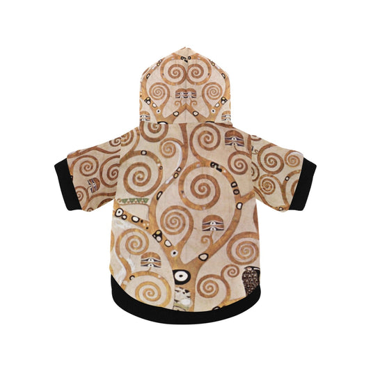 Klimt Tree of Life, Stoclet Frieze Button Hoodie