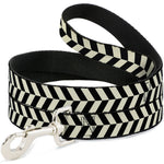Dog Leash - Rhombus Split White/Black